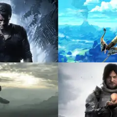 Nate Drake, Link, a giant colossus i Sam Porter Bridges – bohaterowie kultowych gry przygodowe.