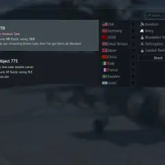 Lista życzeń: TTD (czołg średni, Ranga VII) i Object 775 (niszczyciel czołgów, Ranga VI).