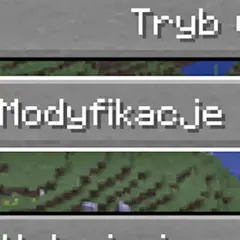 Przycisk "Modyfikacje" w menu gry Minecraft, który jest pierwszym krokiem, jak zainstalować mody do Minecraft.