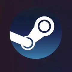 Logo Steam na tle gradientowym. Ułatwia steam aktywacja klucza na telefonie.