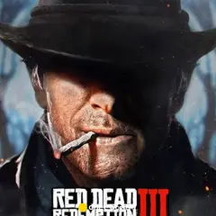 Mroczny kowboj z papierosem w ustach, zapowiadający nową odsłonę Red Dead Redemption 3.