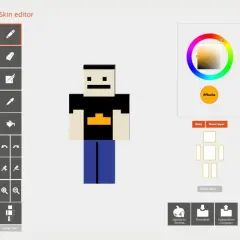 Edytor skórek do Minecraft. Zobacz, jak zmienić skina w Minecraft, korzystając z narzędzi do malowania i wyboru kolorów.