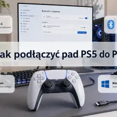 Jak podłączyć pad PS5 do PC przez USB-C lub Bluetooth. Instrukcja dla Windows 10/11 i Steam.
