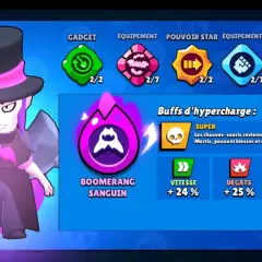 Mortis w grze Brawl Stars, z jego charakterystycznym cylindrem i kosą. Posiada ulepszenia i superzdolność "Krwawy Bumerang".