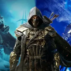 Trzech bohaterów z gier mmorpg: mroczny władca z lodowym mieczem, tajemniczy łucznik w kapturze i rycerz w lśniącej zbroi.
