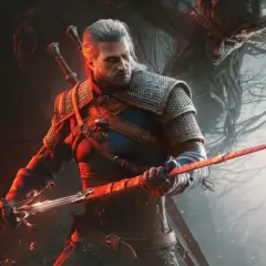 Geralt z Rivii gotów do walki z potworem. Fani spekulują o premierze Wiedźmin 4, wyczekując kolejnych przygód.