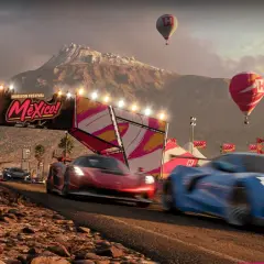 Wyścigowe samochody pędzą pod bramą Horizon Festival w Meksyku. Sprawdź forza horizon 5 wymagania, by dołączyć do zabawy!