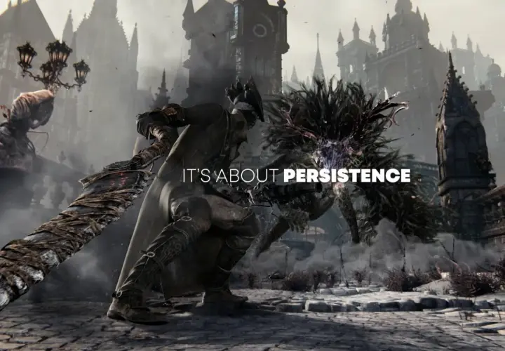 Łowca z Bloodborne 2 walczy z potworem w mrocznym mieście. "To kwestia wytrwałości".