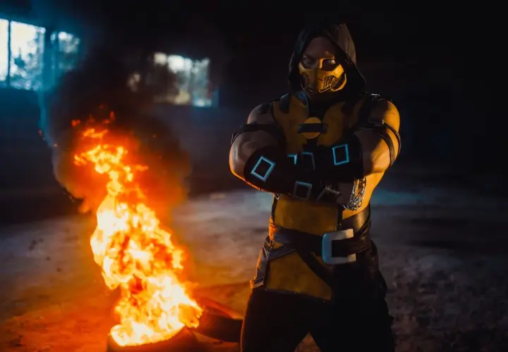 Scorpion w płomieniach, jak z najlepszych filmów na podstawie gier.