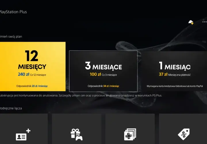 PlayStation Plus: zobacz aktualną playstation plus cena za 1, 3 i 12 miesięcy. Najkorzystniej wychodzi roczna subskrypcja.