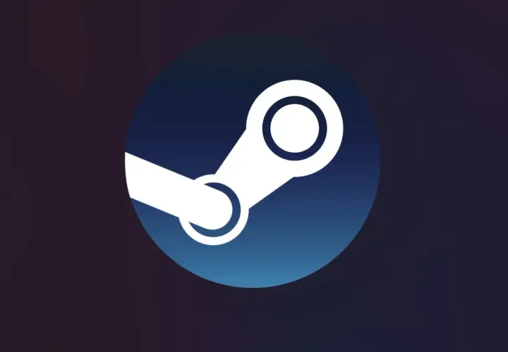 Logo Steam na tle gradientowym. Ułatwia steam aktywacja klucza na telefonie.