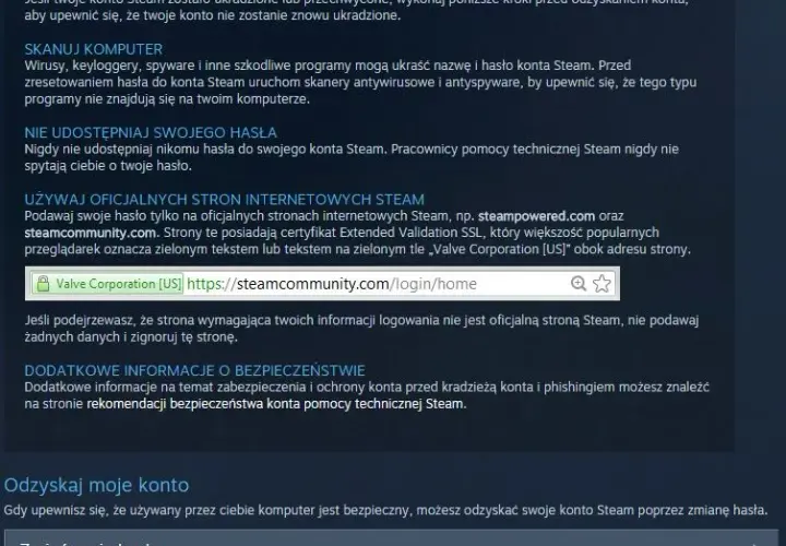 Steam skradzione konto? Bez paniki! Odzyskaj je dziś