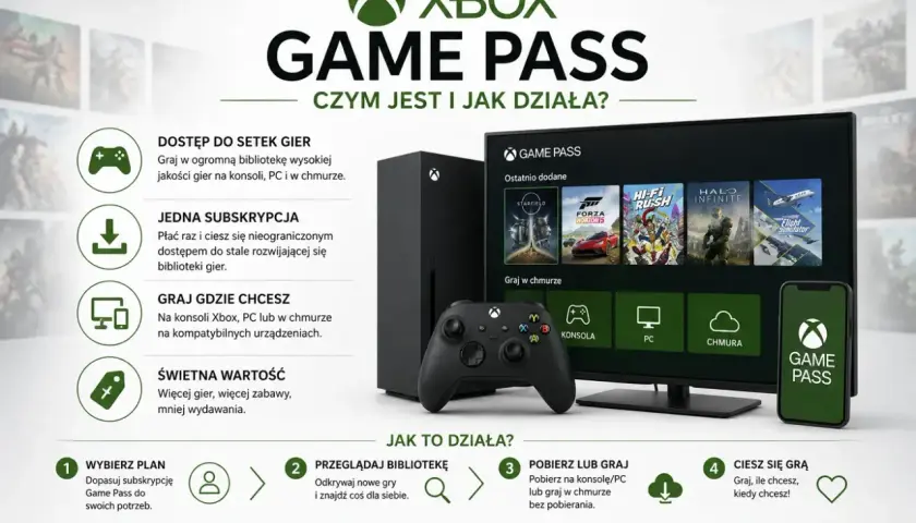 Xbox Game Pass: ogromna lista gier na PC, konsolę i chmurę. Jedna subskrypcja, świetna wartość. Graj gdzie chcesz!