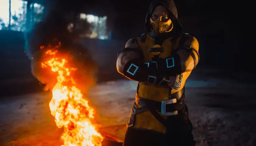 Scorpion w płomieniach, jak z najlepszych filmów na podstawie gier.