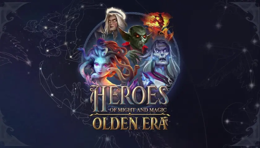 Postacie z Heroes of Might and Magic 8: Olden Era: Meduza, nieumarły, demon i anioł.