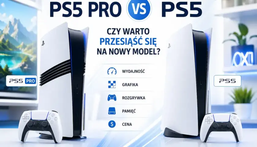 Porównanie PS5 Pro vs PS5: czy warto przesiąść się na nowy model? Analiza wydajności, grafiki, rozgrywki, pamięci i ceny.