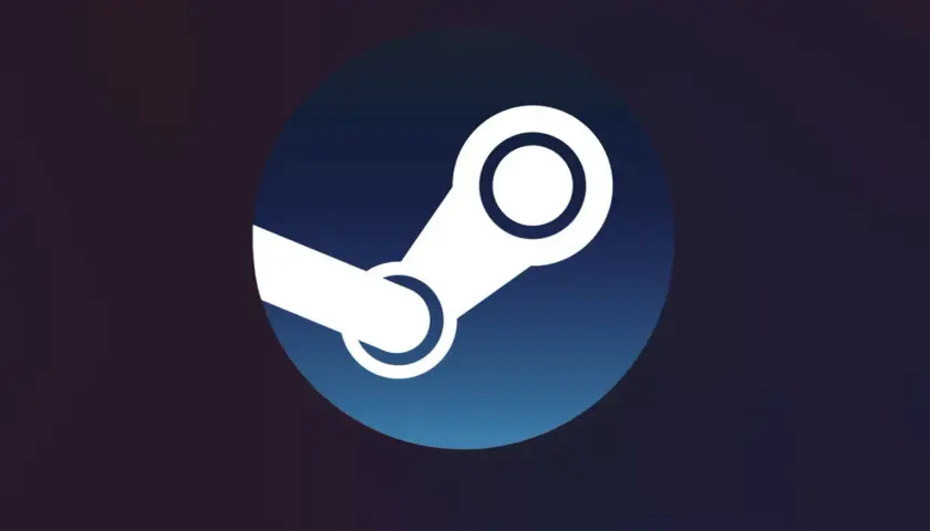 Logo Steam na tle gradientowym. Ułatwia steam aktywacja klucza na telefonie.