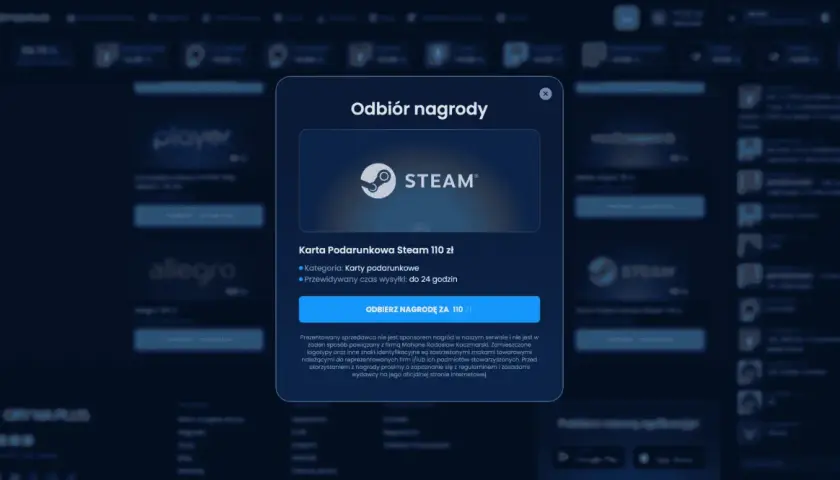 Odbierz kartę podarunkową Steam 110 zł. To świetna okazja, by kupić gry!