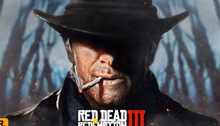 Mroczny kowboj z papierosem w ustach, zapowiadający nową odsłonę Red Dead Redemption 3.