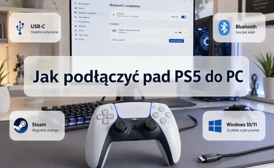 DualSense na PC - Jak podłączyć pad PS5 i grać bez problemów?