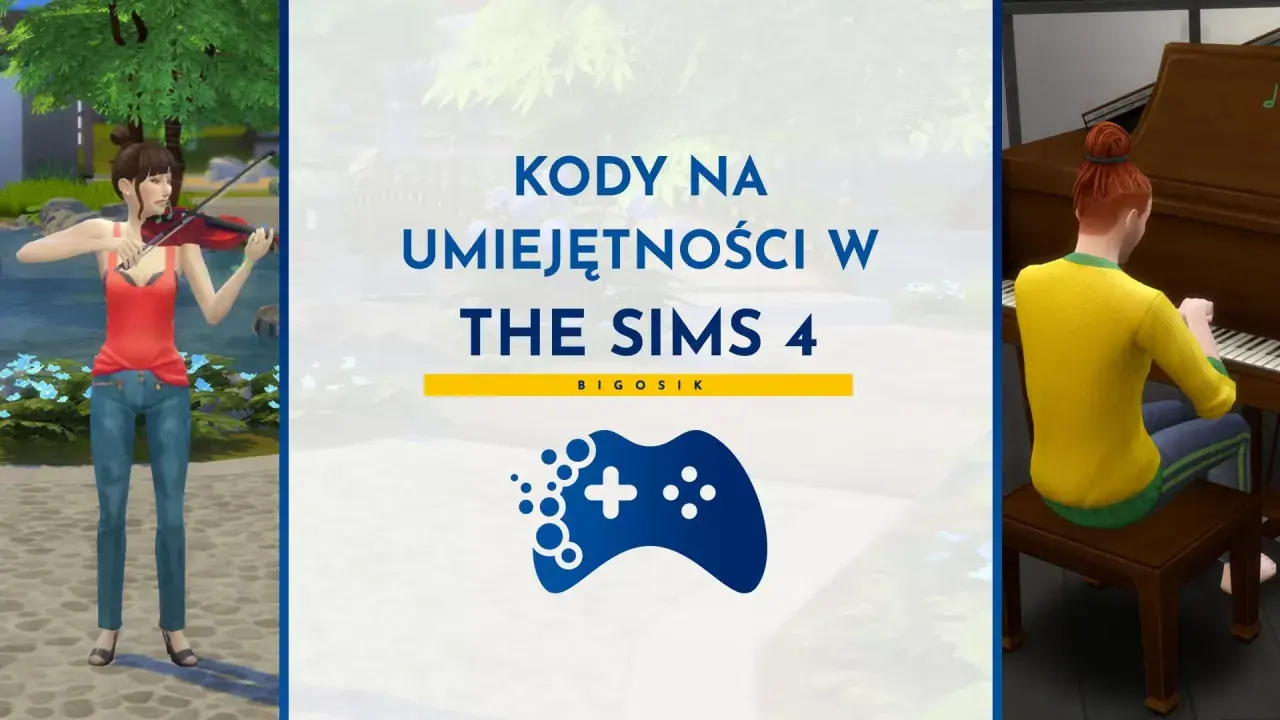 Kody na umiejętności w The Sims 4: Simka gra na skrzypcach, a druga na pianinie.