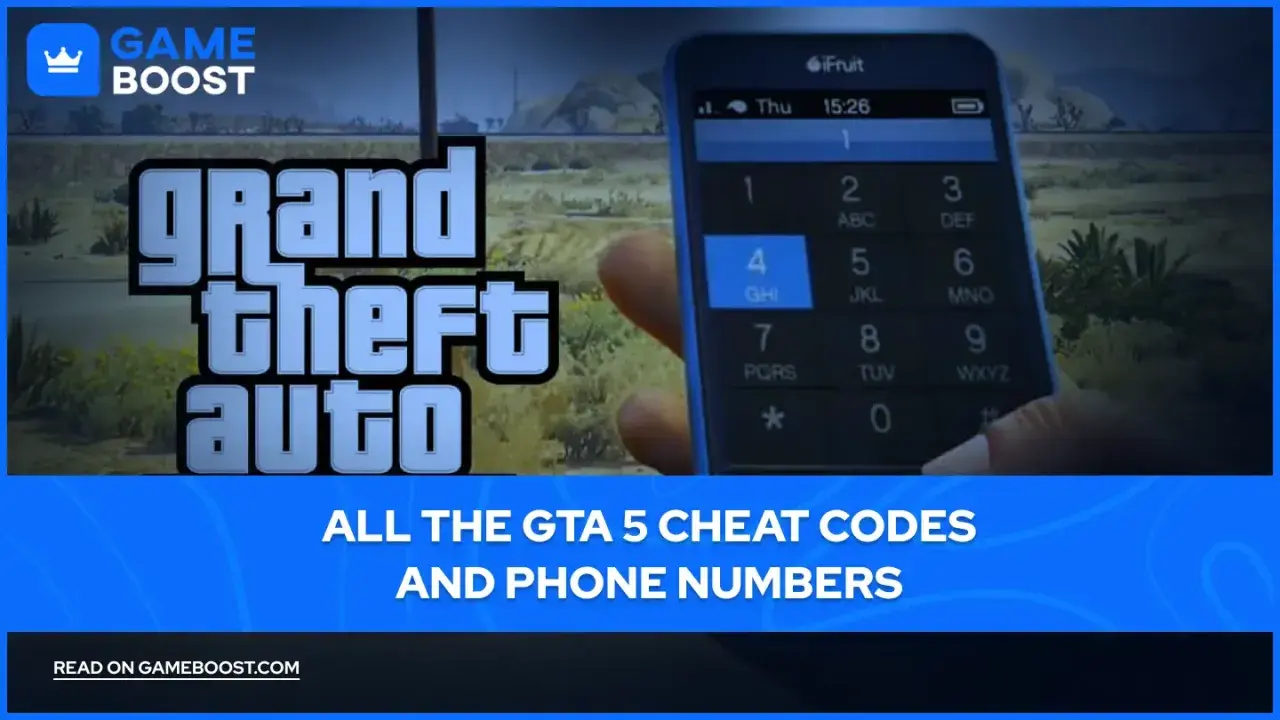 Kody do GTA 5 na telefonie. Odkryj wszystkie kody i numery telefonów do Grand Theft Auto V na GameBoost.com.
