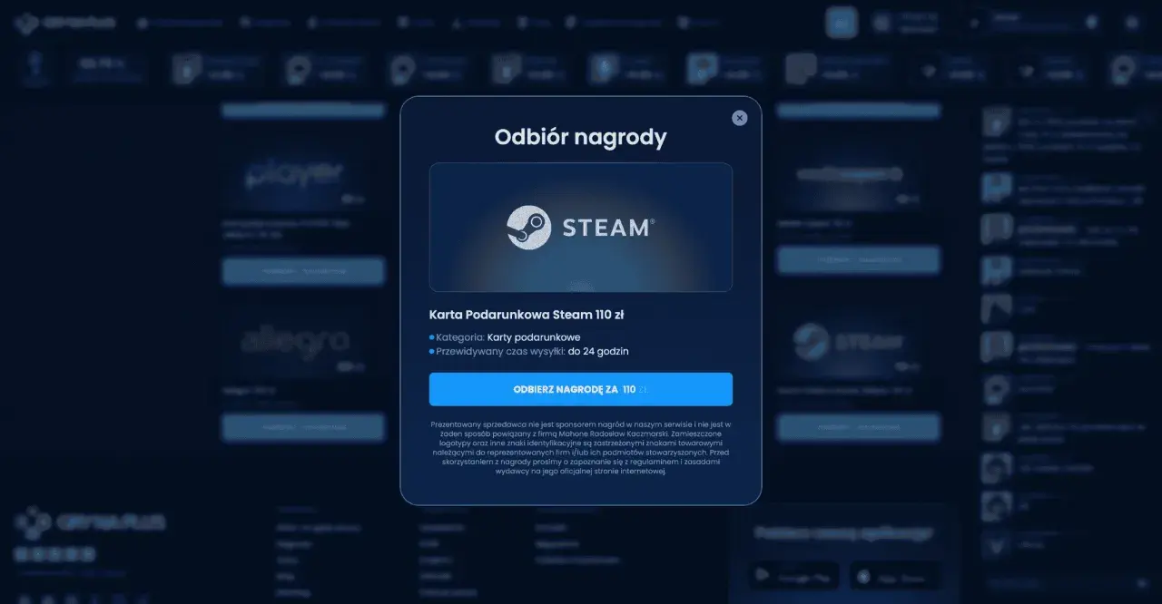 Odbierz kartę podarunkową Steam 110 zł. To świetna okazja, by kupić gry!