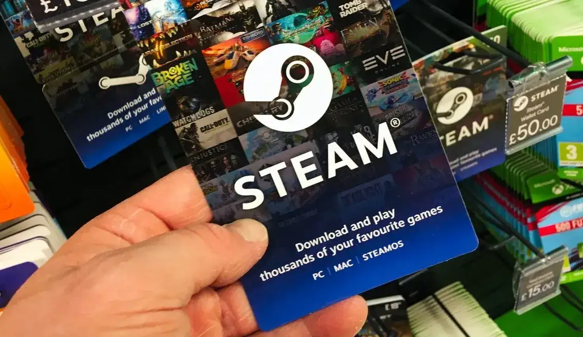 Karty podarunkowe Steam w sklepie stacjonarnym